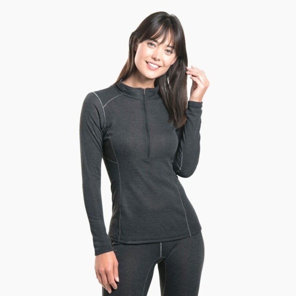 Kuhl Women's Carbon Akkomplice Half Zip Base Layer Shirt Size XL